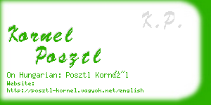 kornel posztl business card